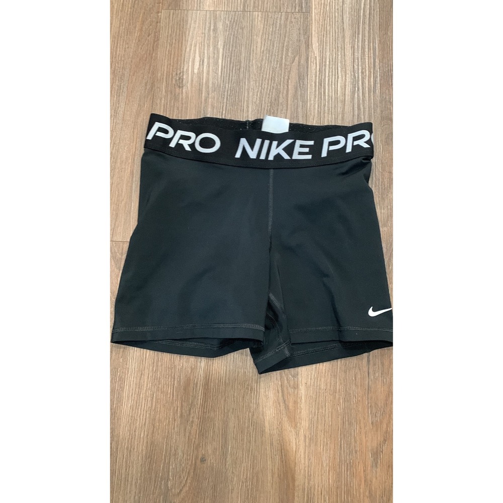 Nike Pro Dri-FIT Womens Black Compression Athletic Training Shorts Medium 3835